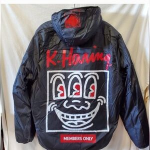 Members Only Keith Haring Reversible Puffer Jacket